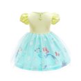 thumbnail image 5 of WIBACKER Toddler Birthday Princess Mermaid Dress Little Girls Cotton Christmas Party Dress Up Kids Tulle Dresses, 5 of 9