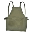thumbnail image 4 of Delantal de correas de hombro , ​​delantal ajustable con bolsillos, delantal de trabajo de carpintero electricista, para cocina, BLESIY delantal de lona verde, 4 of 8