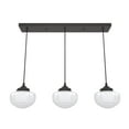 thumbnail image 2 of Hunter - Saddle Creek 3-light Noble Bronze, Large Cluster Light, Dimmable, Schoolhouse Style, Linear Shaped, for Bedrooms, Kitchens, Dining, Living Rooms - 19498, 2 of 8