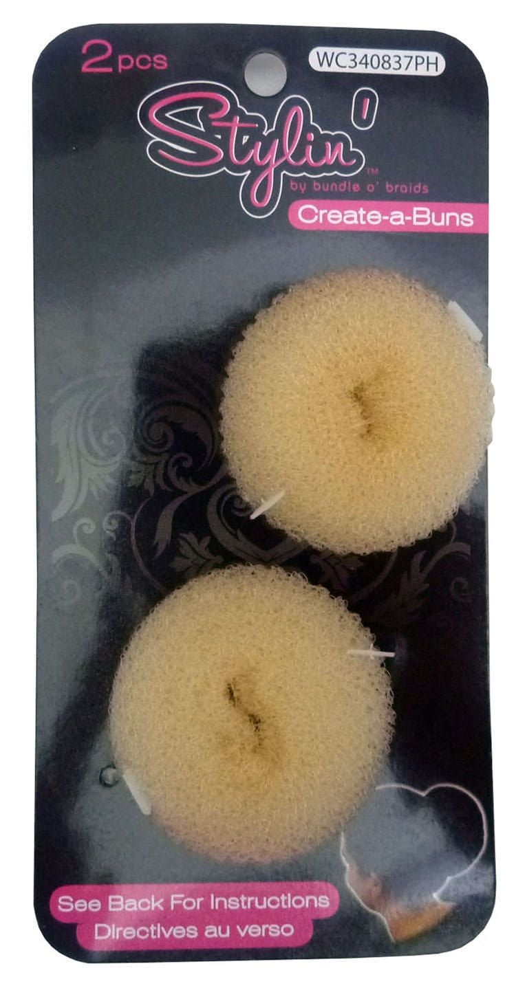 unbrand Stylin Small Hair Bun Holders, 2 hair buns