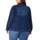 thumbnail image 3 of Chaqueta de mezclilla de botón de manga larga para mujer de tallas grandes Agnes Orinda 2X azul oscuro, 3 of 7