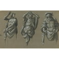 thumbnail image 3 of Giovanni Mauro della Rovere 18x13 Black Modern Framed Museum Art Print Titled - Three Herms, 3 of 5