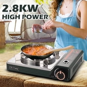 Butane Gas Camping Stove, Portable Single Burner Outdoor Cooking Stove with Easy Ignition, Compact Gas Cooktop for Camping, Hiking, Picnic