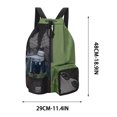 thumbnail image 3 of Drawstring Mesh Swim Backpack, With Separate Wet Pocket Sports Sack, Portable Water Resistant Beach Gym Bag, Backpack for Women Gym Beach Swimming Sports, 3 of 6