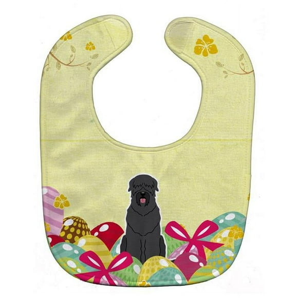 Carolines Treasures BB6026BIB Easter Eggs Black Russian Terrier Baby Bib