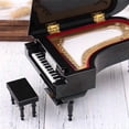 thumbnail image 4 of Grand Piano Model Kit with Chair,for Home(Black, Without Music), 4 of 5