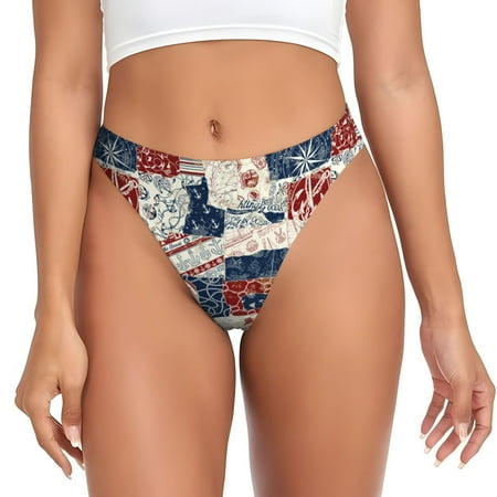Lafuoo Marine Sailing Pattern Women s Seamless Thong  Low Rise Underwear Panties Women s Clothing-X-Small