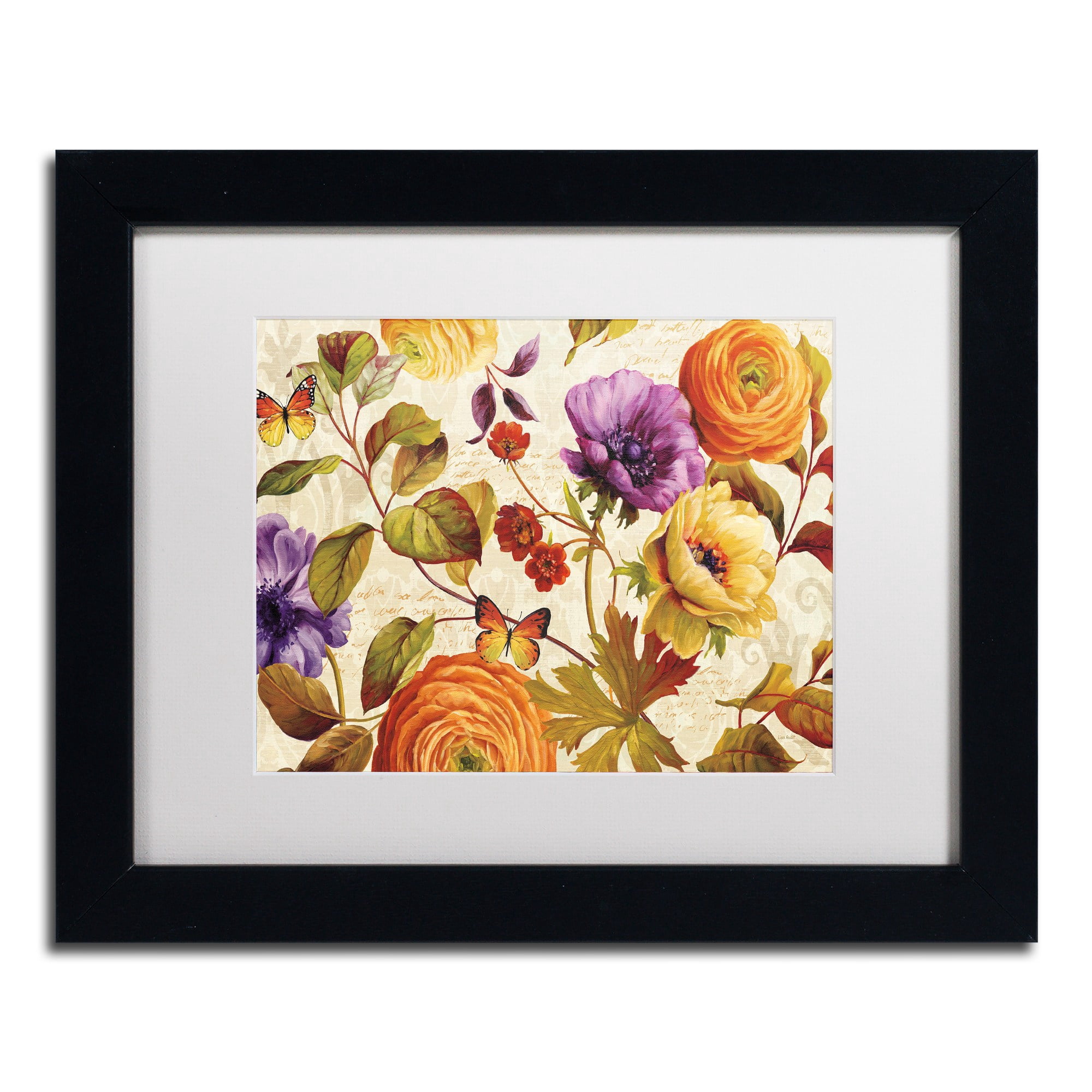 Trademark Fine Art "End of Summer I" Canvas Art by Lisa Audit, White Matte, Black Frame