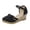 Black, variant on Stylago Women Closed Toe Espadrilles Wedge Sandals Arch Support Casual Beach Shoes Ankle Strap Summer Wedges Sandal Size 7.5 Black