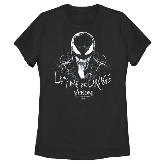 Women's Marvel Venom: Let There be Carnage Black and White  Graphic Tee Black X Large