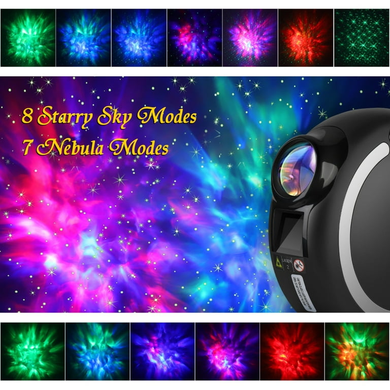 Urmagic Star Projector, 3 in 1 LED Strarry Sky Nebula Cloud Galaxy Projector with Remote Control, Bluetooth Music Speaker and Time Function, Night