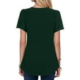 thumbnail image 6 of Womens T-Shirts Sevevn Women's Fashion Chiffon Solid Color Casual V-Neck Short Sleeve T-Shirt, 6 of 6