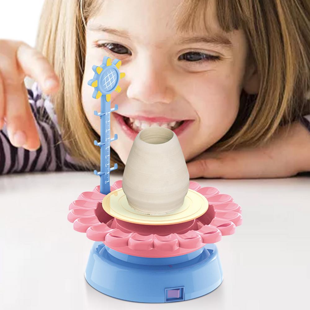 IMSHIE Kids Pottery Wheel Kit Sunflower Style Pottery Wheel for Kids