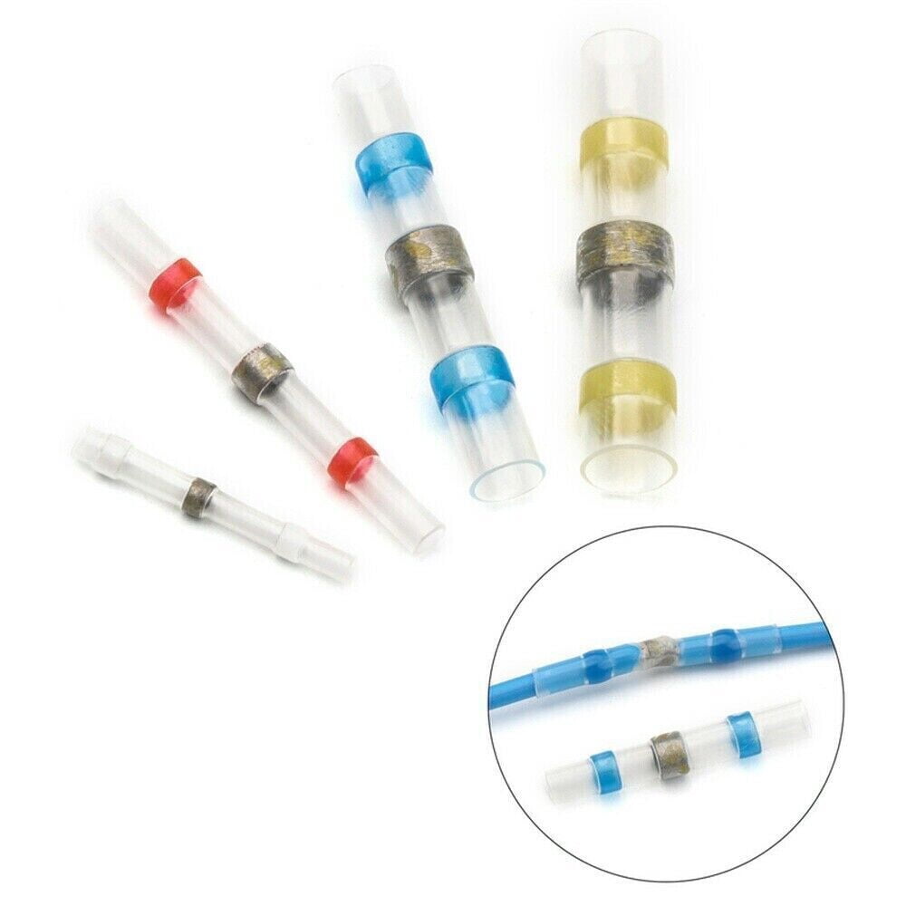 250PCS Solder Seal Sleeve Heat Shrink Butt Wire Connectors Terminals Mixed Set