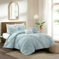 thumbnail image 1 of Grace Living Ensemble de Couette en Polyester - Plissé, Couleur Neutre Solide, 1 of 6