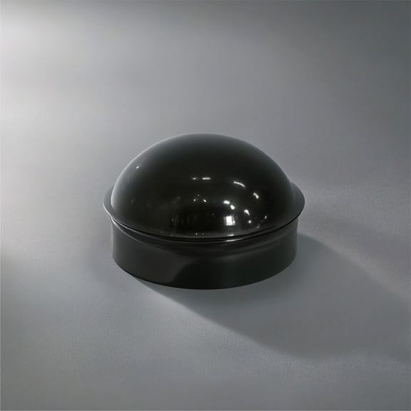 Fencer Wire Black 2-3/8" Round Dome External Post Cap, Terminal Post Cap for 2-3/8" Outside Diameter Pipe, Chain Link Fence Parts, Hardware, Accessories for Chain Link Fence, Pack of 20