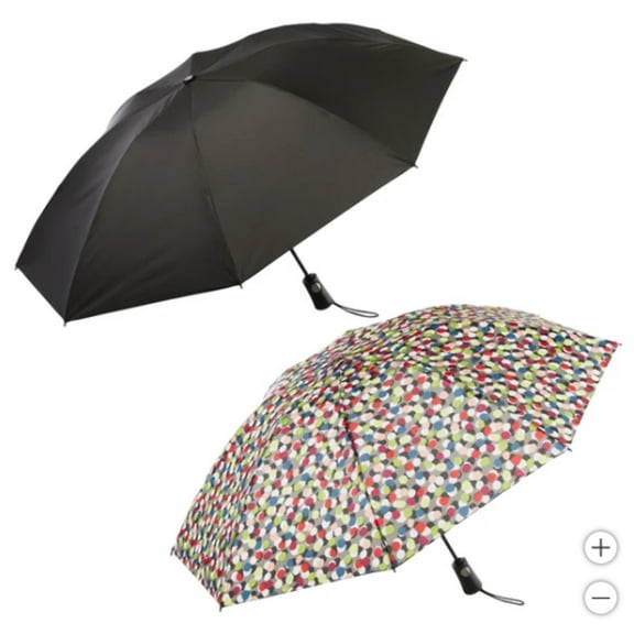 Totes Recycled Automatic Compact InBrella, 2-pack – Reverse Close Umbrella