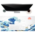 thumbnail image 4 of Sea Wave Japanese Cool Mouse Pad Gaming XXL Full Desk Mat Extra Large Long Extended Mousepad Big Pads Table Keyboard Mat for Office Home Game 35.4 X 15.7 Inches, 4 of 5