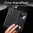thumbnail image 4 of MonsDirect for 7.6 inch Samsung Galaxy Z Fold 2 5G 2020 Case, Nappa Leather with Flip Folding Magnetic Face Cover, Window Design with Hidden Kickstand Full Protective for Galaxy Z Fold 2, Black, 4 of 7