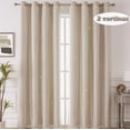 thumbnail image 3 of Cortina Lisa Con Tul Y Diseño Estrella De 100×130 Cm 2 Pzs. Beige, 3 of 4