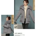 thumbnail image 6 of Breezora Women Winter Puffer Coat Thicken Lined Down Parka Outerwear for Cold Weather Comfort and Fashionable Style with Lightweight Warmth M Size Grey, 6 of 9