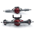 thumbnail image 1 of Aluminum Alloy Front & Rear Axle Set for 1/10 Scale RC Rock Crawlers - 195mm Length, Compatible with Axial SCX10, DIY Upgrade Kit, Titanium Color, Precision-Machined Metal Parts, Includes 1 Front + 1, 1 of 6