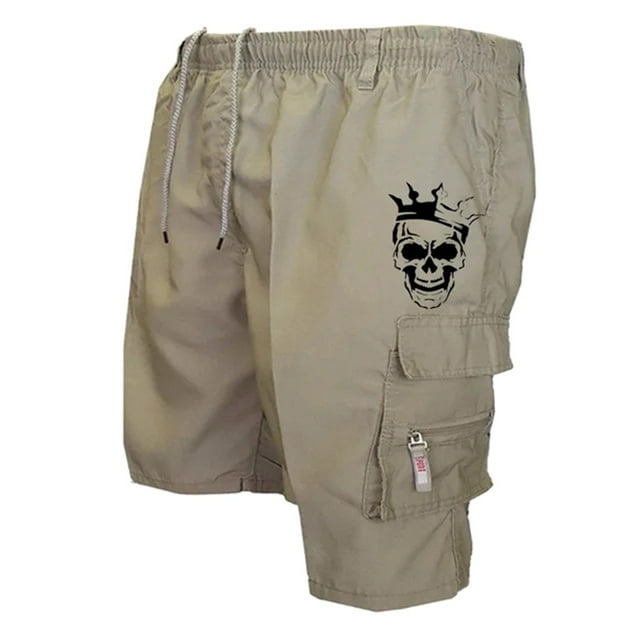 Xdzjlr Shorts Cargo Homme Coupe Décontractée, Cargo Ajusté avec Multiples Poches Extérieur Été Usage Quotidien Shorts Doux Homme Coupe Décontractée