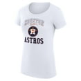 thumbnail image 2 of Women's G-III 4Her by Carl Banks White Houston Astros Super-Slim Fit Lightweight Team Logo Graphic T-Shirt, 2 of 5
