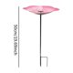 thumbnail image 5 of Comedero para pájaros de exterior, bonito y resistente, de metal, decorativo y con forma de baño para pájaros. Rosa, 5 of 9