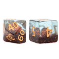 thumbnail image 5 of Gate Keeper Games and Dice: Inclusion Dice: Dinosaur Eggs - 7pc RPG Set, Multi-Colored Dino Eggs & Brown Glitter In Clear Resin, Role Playing Games, 5 of 5