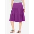thumbnail image 2 of Woman Within Plus Size Elastic-Waist Knit Tiered Skirt, 2 of 6