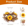 thumbnail image 3 of Artificial Fall Candle Rings for Pillars,Mini Candle Rings Wreaths,Artificial Autumn Candle Wreath with Flowers and Pumpkin,Small Pumpkin Wreath for Halloween Autumn Tabletop Home Decor,Z-Gold, 3 of 7