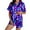 Z2-Blue, variant on MuXiKeJi Clothes Halloween Pajamas Women Pumpkin Skeleton Witch Ghost Printed Cute Costumes Short Sleeve Matching Shorts Sleepwear Set,Womens Silk Halloween Sleep pjs