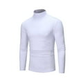 thumbnail image 1 of Qarigey Ropa interior térmica para hombre, Tops de cuello alto, jersey de manga larga, , cómodo, para invierno, para el hogar, la oficina y Camisetas Blanco, 1 of 6