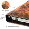 thumbnail image 3 of FORMRS 3 Ring Photo Album 4"x6" Self Adhesive Large Capacity PU Leather Cover, Fall Pattern, 3 of 8
