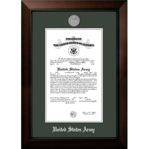 Campus Images ARCLG00211x14 11 x 14 in. Patriot Frames Army Certificate Legacy Black Cherry Frame with Silver Medallion