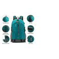 thumbnail image 4 of Mochila impermeable 50l para senderismo Turquesa Malubero  Malu513, 4 of 4