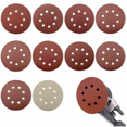 thumbnail image 1 of Disques Abrasifs 125 Mm Grain 80/180/240/400/800/1000/1200/1500/2000/3000 Disque De Ponçage 100Pcs Pour Ponceuses Orbitales Aléatoires Pour Idéal Poncer Polir Dérouiller (8 Trous), 1 of 1
