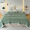 thumbnail image 6 of ZFYXGS Soft Throw Blanket Premium Blanket For Couch Sofa Bed Lightweight Plush Cozy Warm Checkered Blanket For All Season Use Cute Blankets For Women Green, 6 of 6