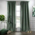 thumbnail image 2 of 3S Brother's Extra Long Solid Luxury Matte Velvet Soft Curtain Xanadu Single Panel Hanging Back Tap & Rod Pocket Home Décor 5-25 Feet Custom Made Curtains -Made in Turkey Each(52"x108"), 2 of 7