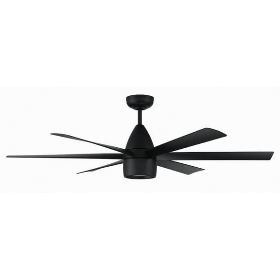 Craftmade Qrk546 Quirk 54" 6 Blade Led Indoor Ceiling Fan - Black