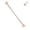 Rose Gold, variant on Industrial Piercing Jewelry Gold Industrial Barbell Industrial Earrings for Women Men 1.5 Inch 38mm 14G Surgical Steel Gold Plate Industrial Bar with Cubic Zirconia