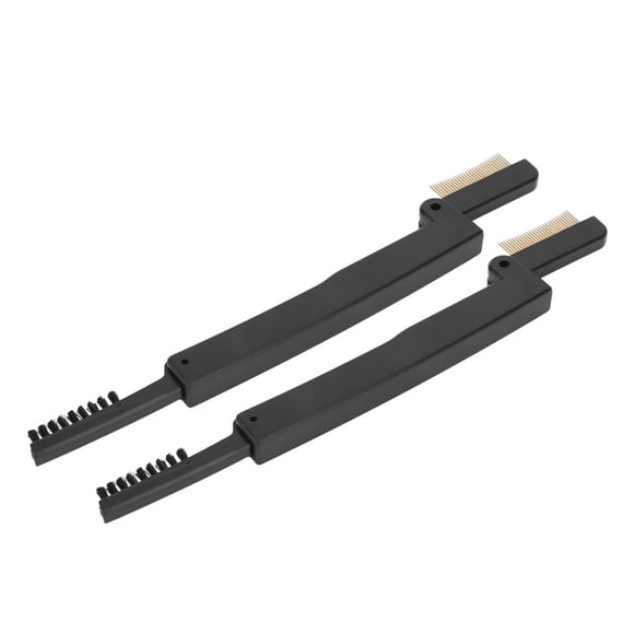 Peine de cejas con dientes de metal, 2 piezas Peine de pestañas plegable de doble cara Peine de pestañas plegable Peine de cejas elegante y moderno