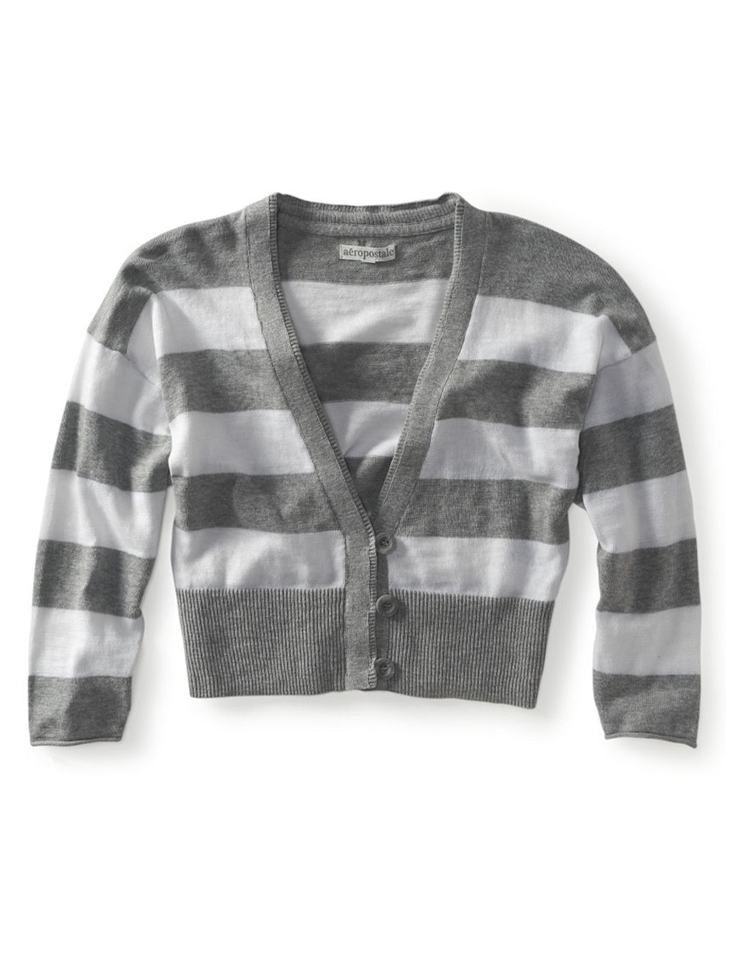 Aeropostale Juniors Cropped Stripe Cardigan Sweater 052 Xl Juniors