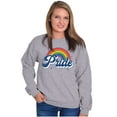 thumbnail image 4 of Cute Gay LGBT Pride Rainbow Sparkle Unisex Plus Fleece Graphic Sweatshirt Brisco Brands 3X, 4 of 5