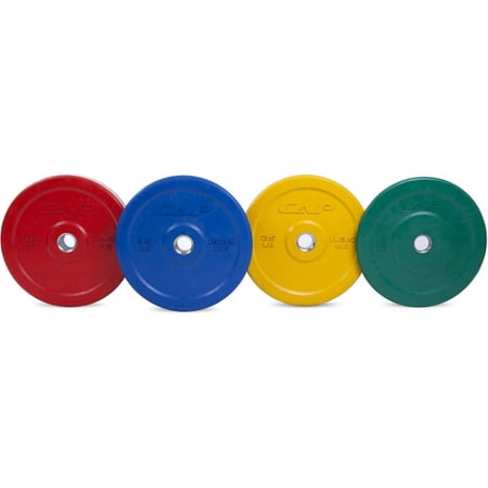 CAP Barbell Color Rubber Olympic Bumper Plate, 10-45 (Best Value Bumper Plates)