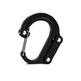 thumbnail image 2 of Greeniant Mosquetón para exteriores Plegable Rotación de 360 ​​​​grados Hebilla de correas para acampar Escalada Negro, 2 of 6
