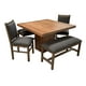 thumbnail image 1 of Set de Comedor Valencia 2 Sillas y 2 Bancas 120x120 cm, Mdf UV Colo Parota, 1 of 8