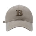 thumbnail image 1 of MIASHUI Unisex B Letter Embroidery Baseball Cap Outdoor Versatile Sun Hat,Khaki, 1 of 4