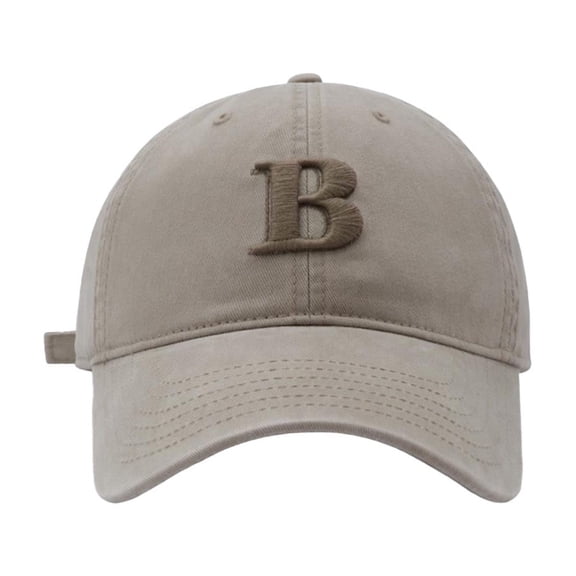 ibiyuan Women Baseball Cap Summer Hats for Women B Letter Embroidered Baseball Cap Korean Fashion Unisex Adjustable Hat For Daily Wear